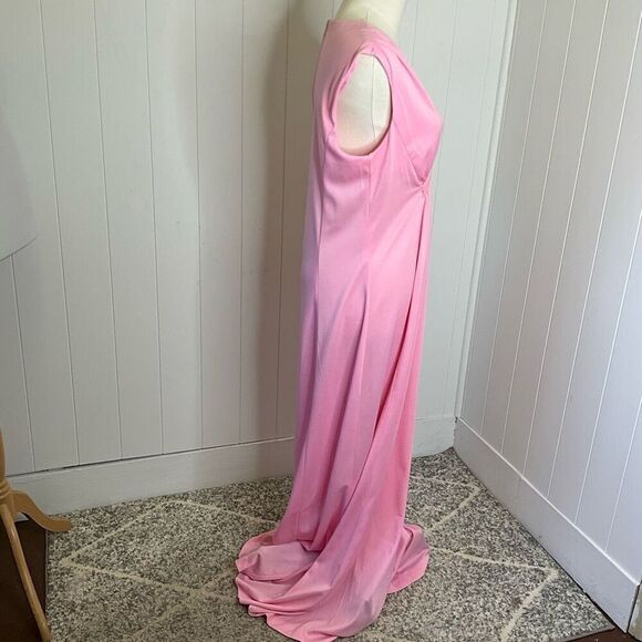 Montgomery Ward Womens Size 16 Sleeveless Nightie Gown Maxi Dress Pink Flowy - Picture 5 of 15